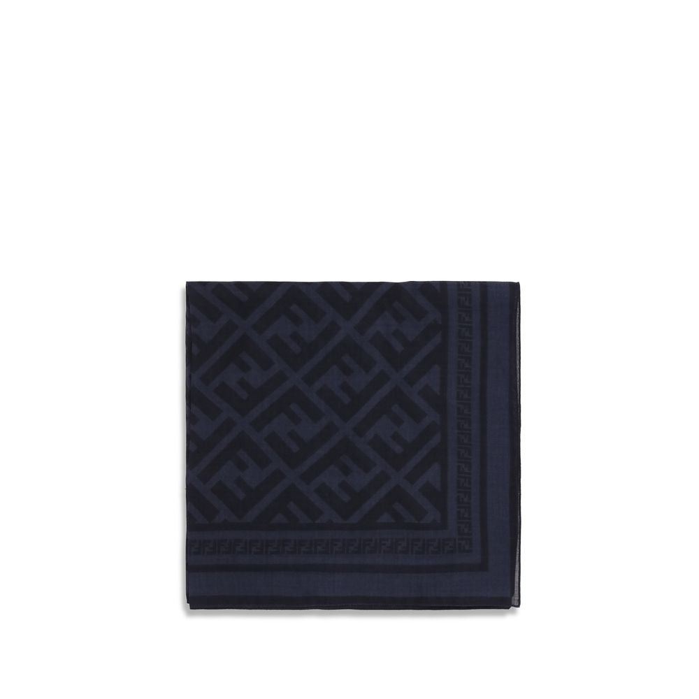 Fendi Schal Aries aus Wolle in Blau