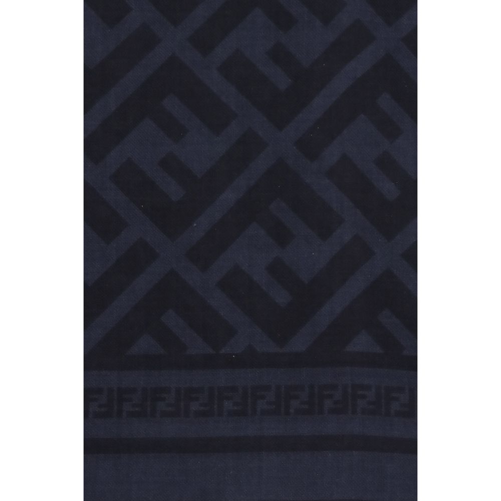 Fendi Schal Aries aus Wolle in Blau-3
