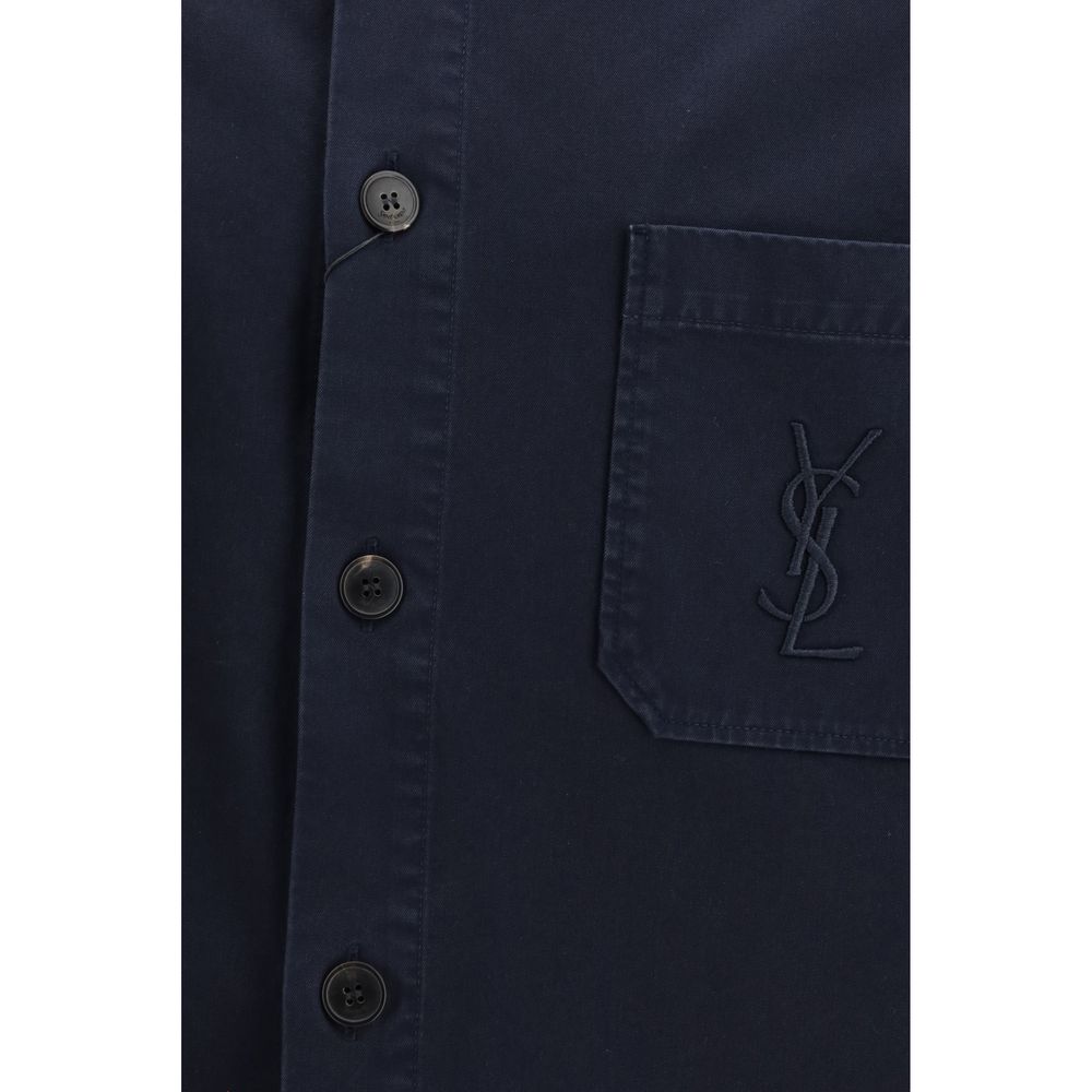 Saint Laurent Blaue Jeansjacke aus Baumwolle-3