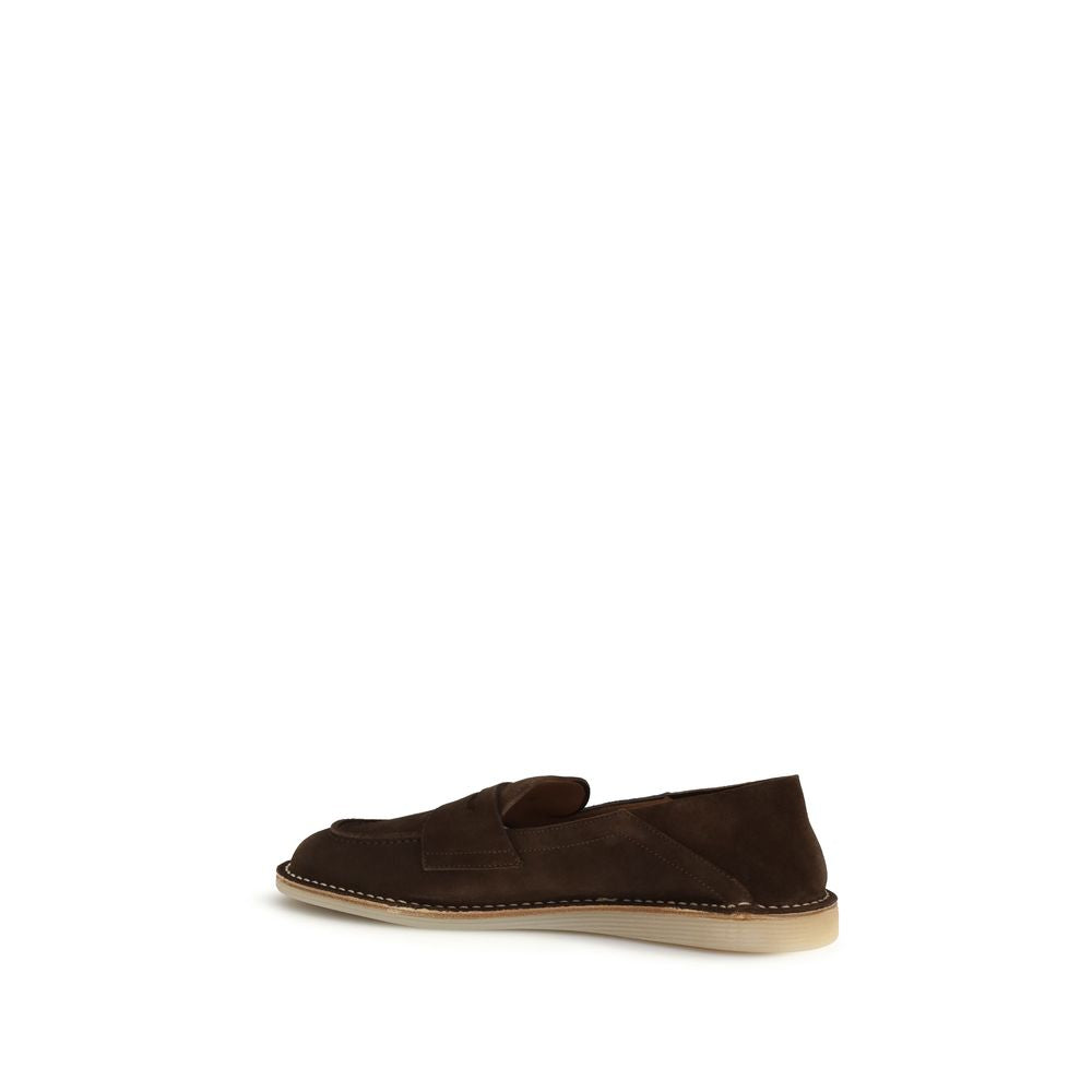 Dolce & Gabbana Brown Calfskin Bos Taurus Slip-On Loafers-3
