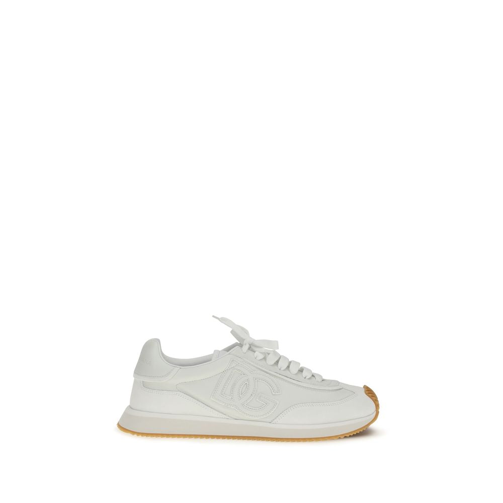 Dolce & Gabbana Weiße Kalbsleder Bos Taurus Athletic Sneaker-1