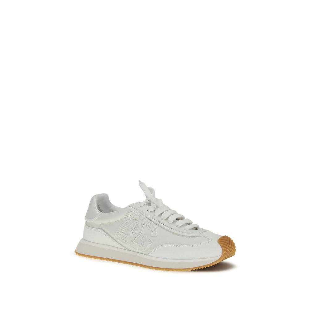 Dolce & Gabbana Weiße Kalbsleder Bos Taurus Athletic Sneaker-2