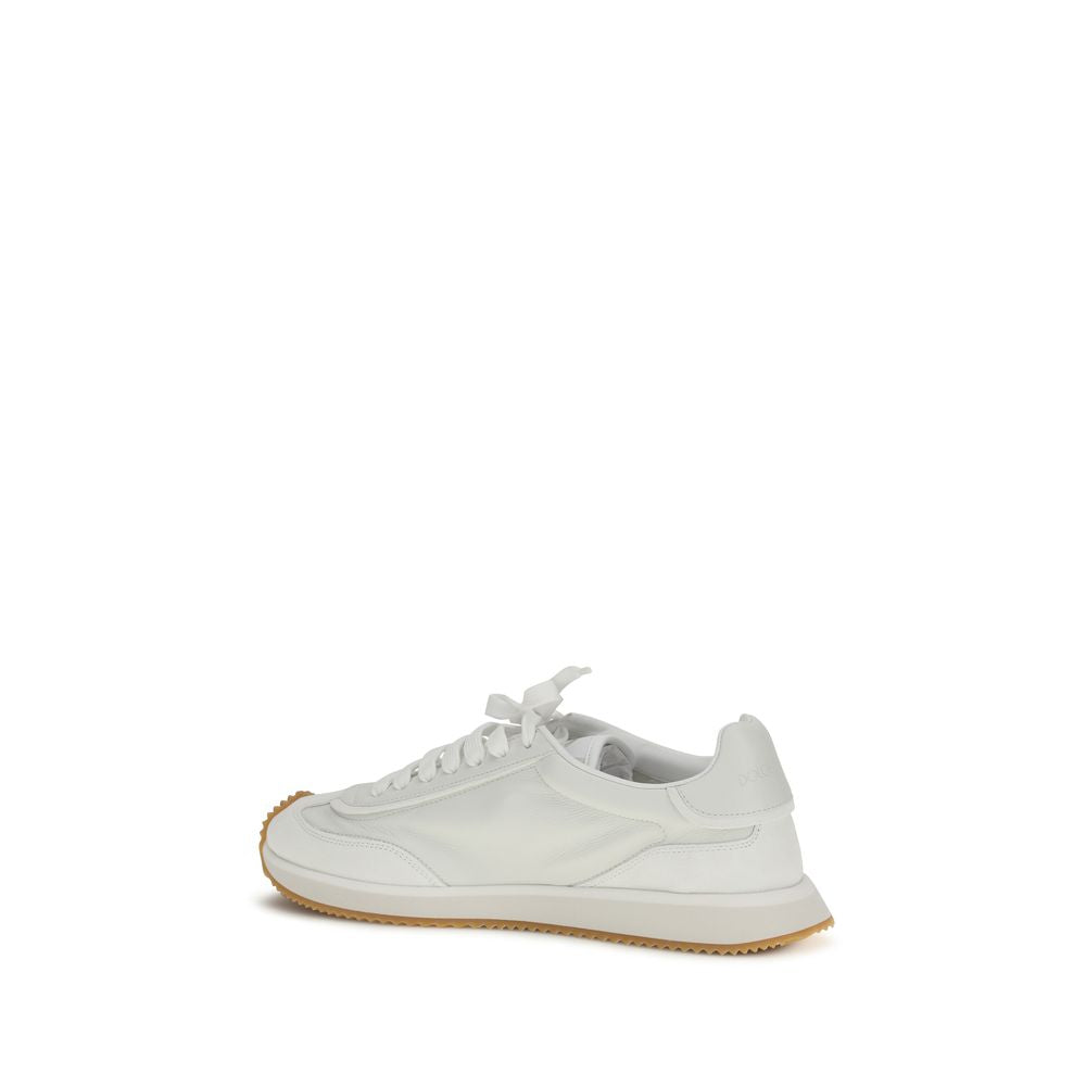 Dolce & Gabbana Weiße Kalbsleder Bos Taurus Athletic Sneaker-3