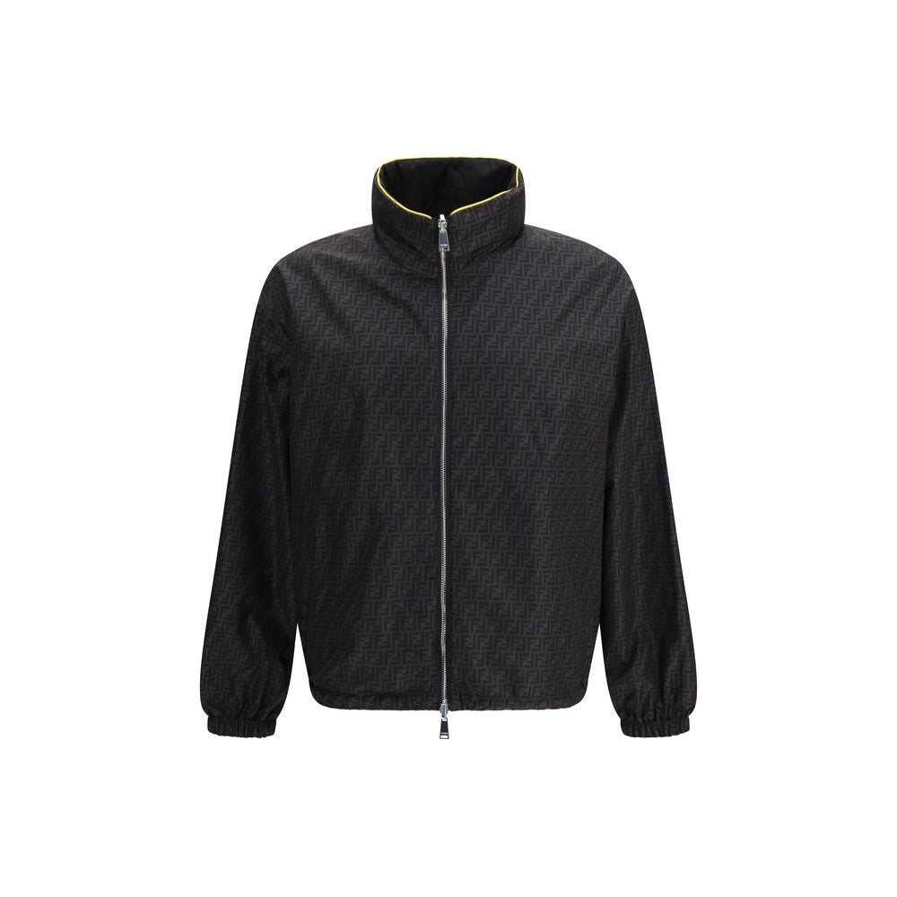 Fendi Schwarze Polyamid-Shell-Jacke-2