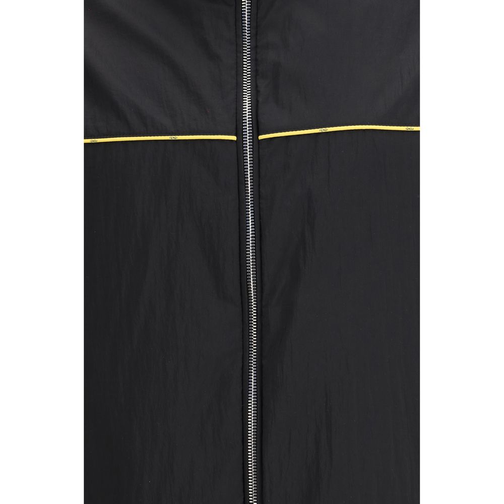 Fendi Schwarze Polyamid-Shell-Jacke-5