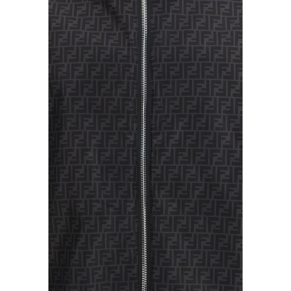 Fendi Schwarze Polyamid-Shell-Jacke-6