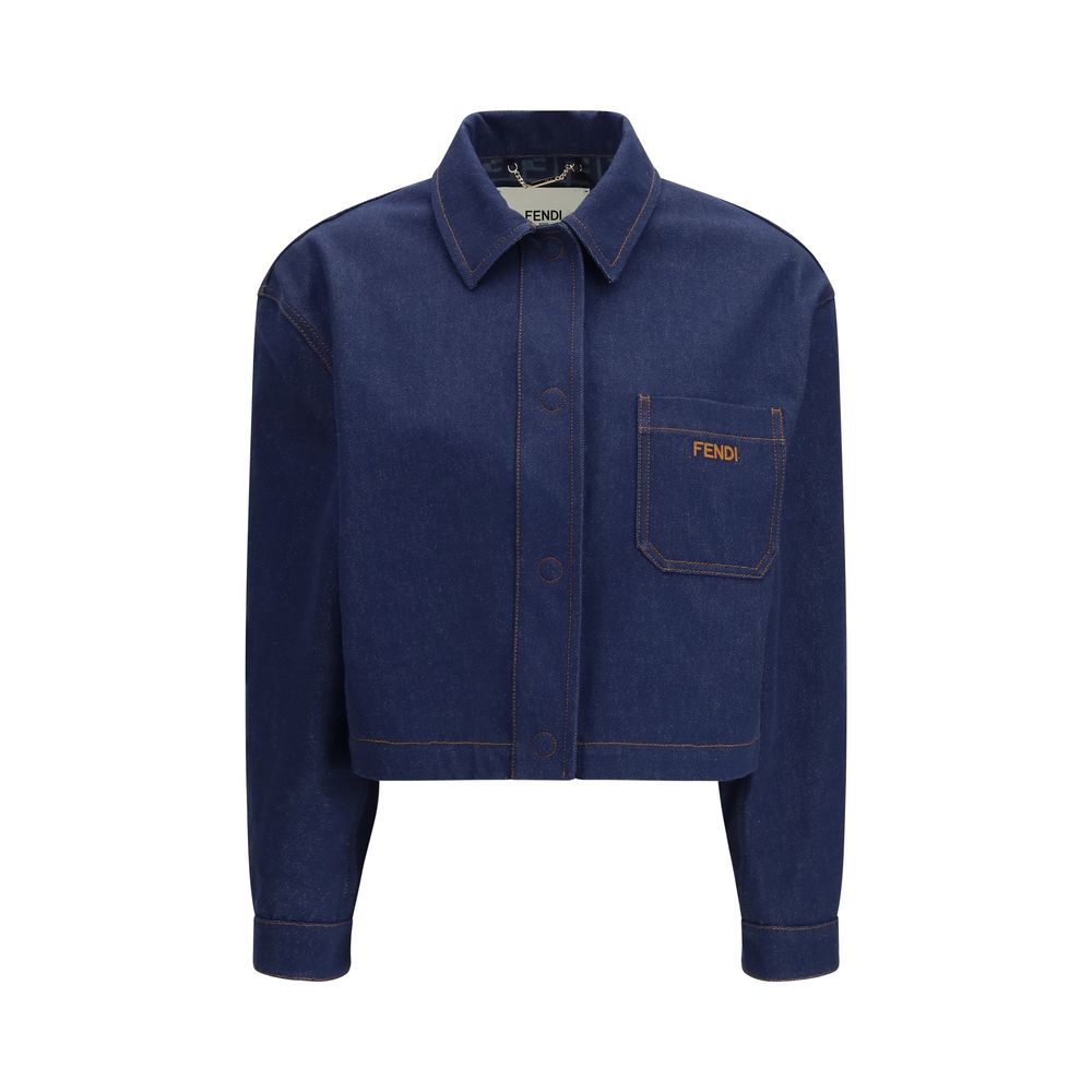Fendi blue denim jacket made of cotton-1