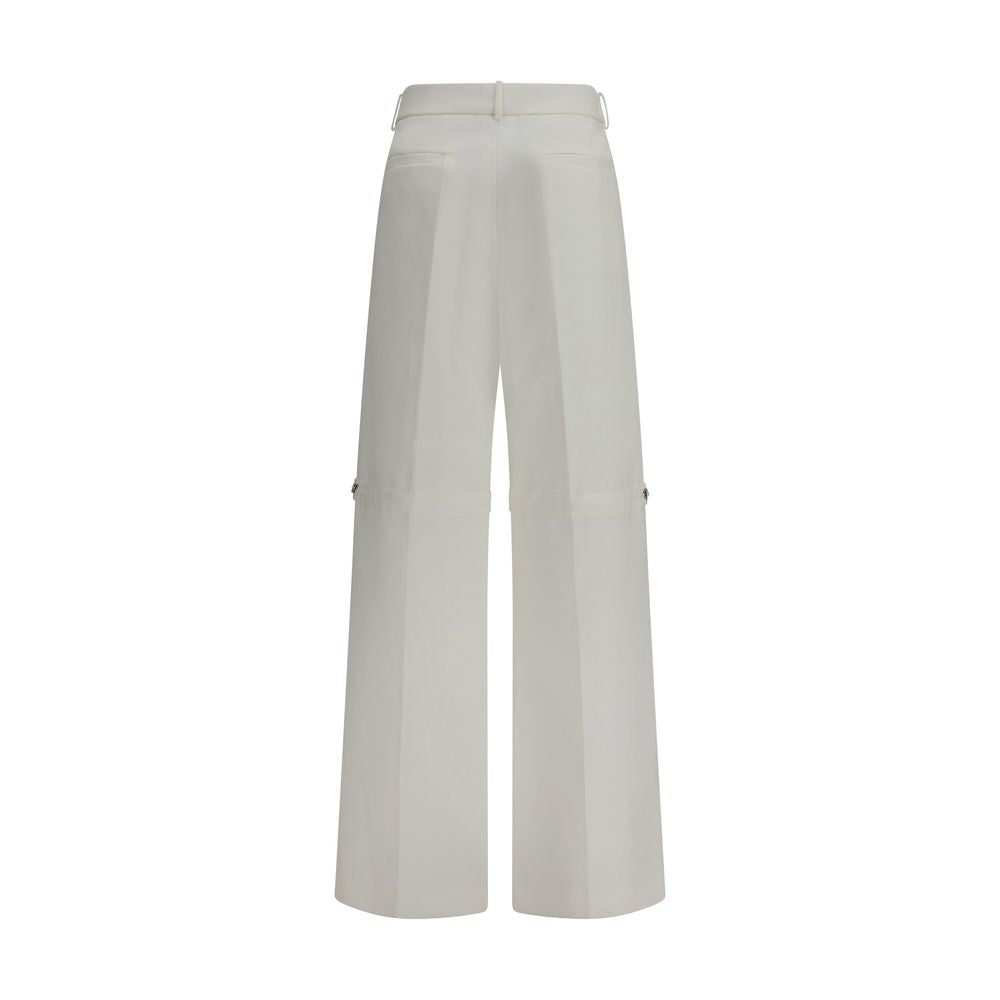 Fendi White Cotton Trousers-2