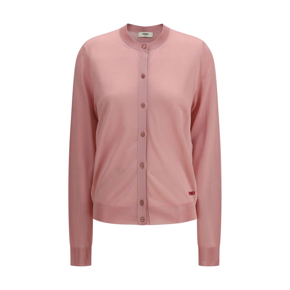 Fendi Mehrfarbige Strickjacke aus Viskose-1