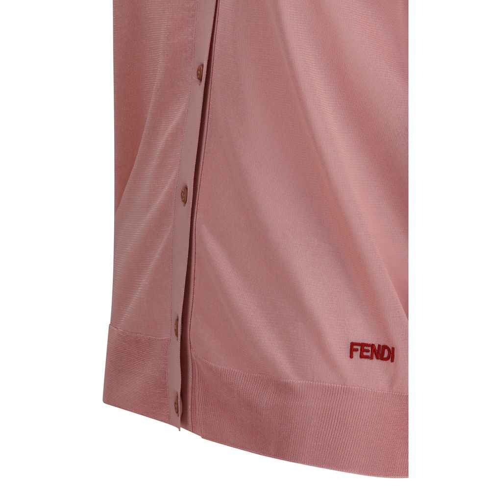 Fendi Mehrfarbige Strickjacke aus Viskose-3