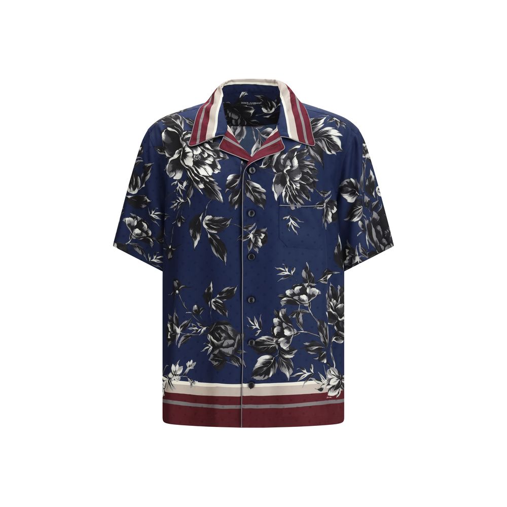 Dolce & Gabbana blue shirt with silk pattern-1
