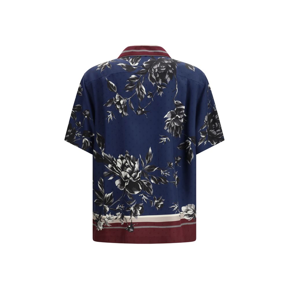 Dolce & Gabbana blue shirt with silk pattern-2