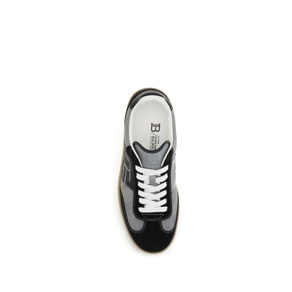 Balmain Gray Calfskin Bos Taurus Low Top Sneakers-4
