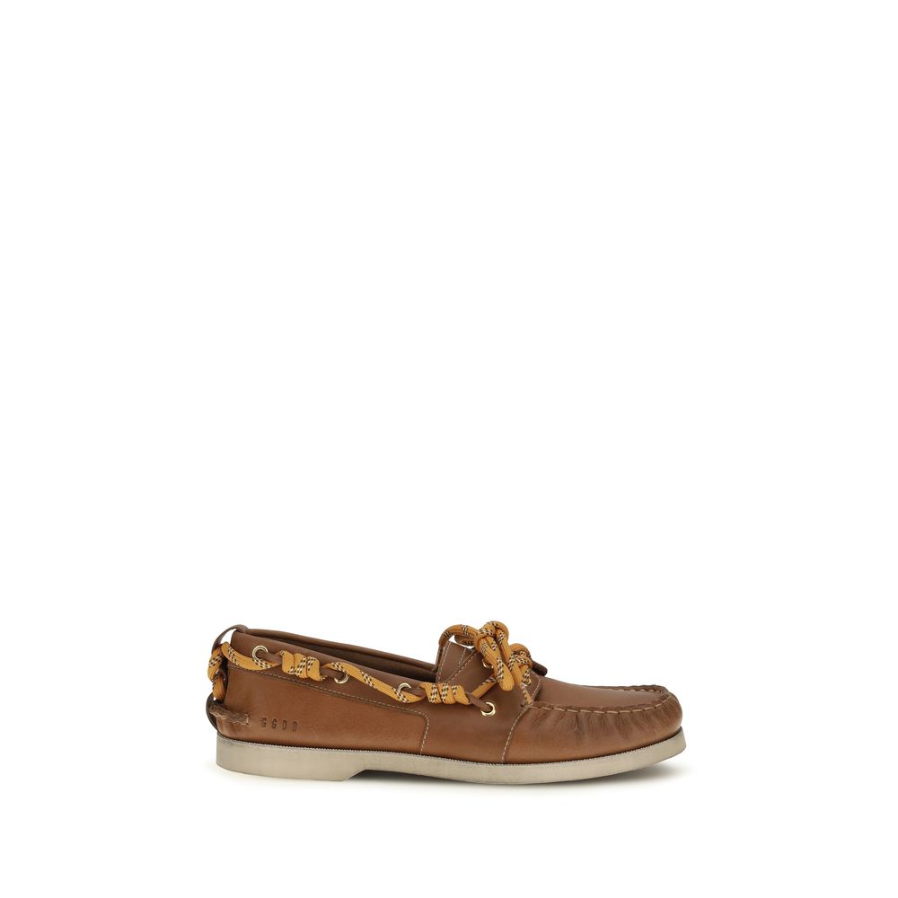 Golden Goose Braune Kalbsleder Bos Taurus Slipper-Loafer