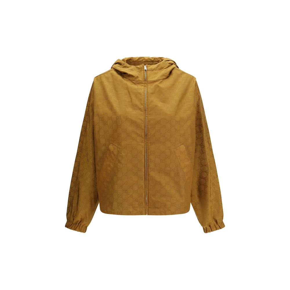 Gucci Beige Nylon Shell Jacke-1