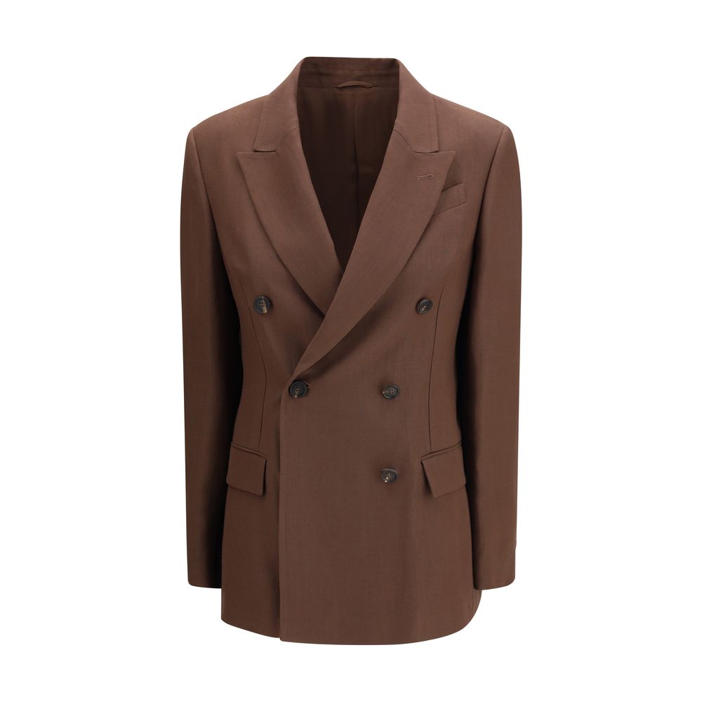 Brunello Cucinelli Brauner Leinenblazer