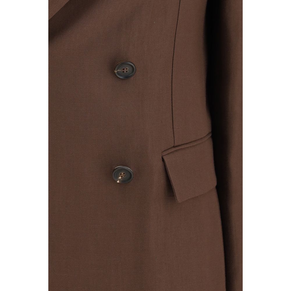 Brunello Cucinelli Brown Linen Blazer-3