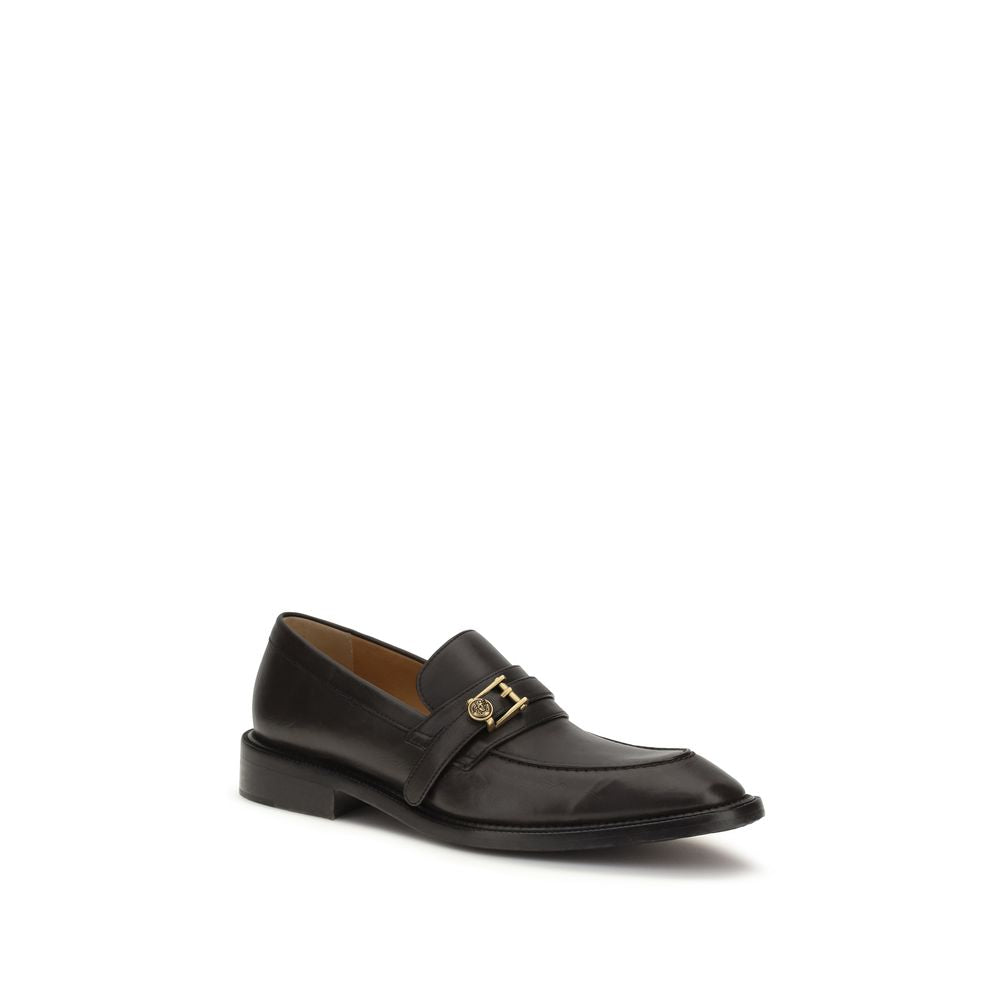 Versace Black Bos Taurus Calfskin Slip-On Loafers-2