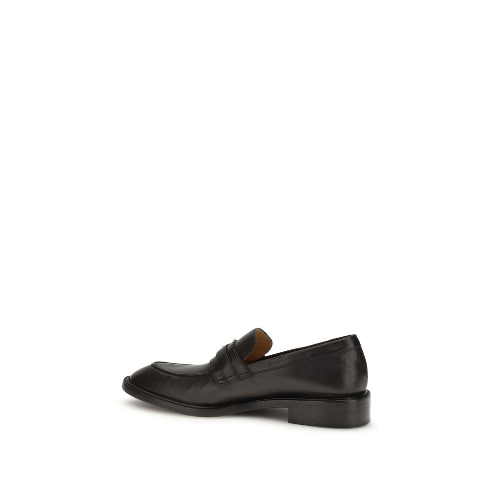 Versace Black Bos Taurus Calfskin Slip-On Loafers-3