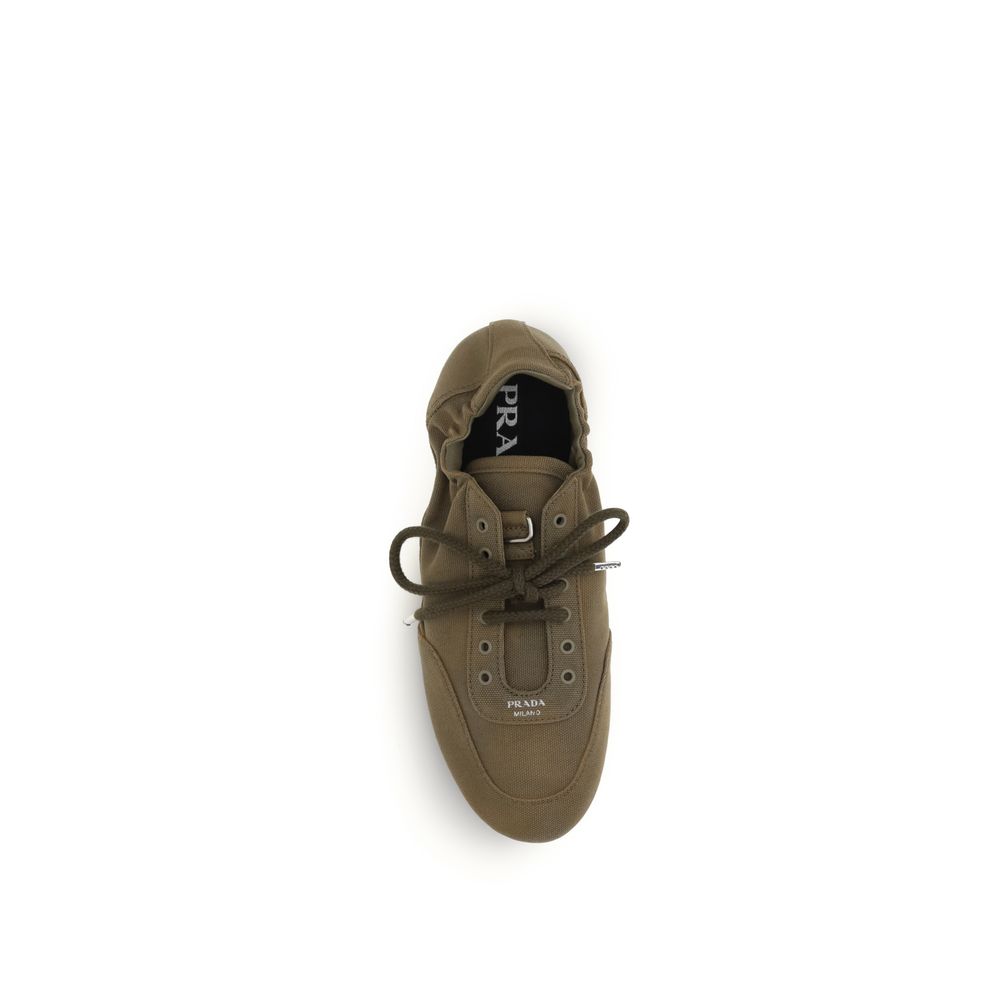 Prada athletic sneakers in two-tone cotton-4