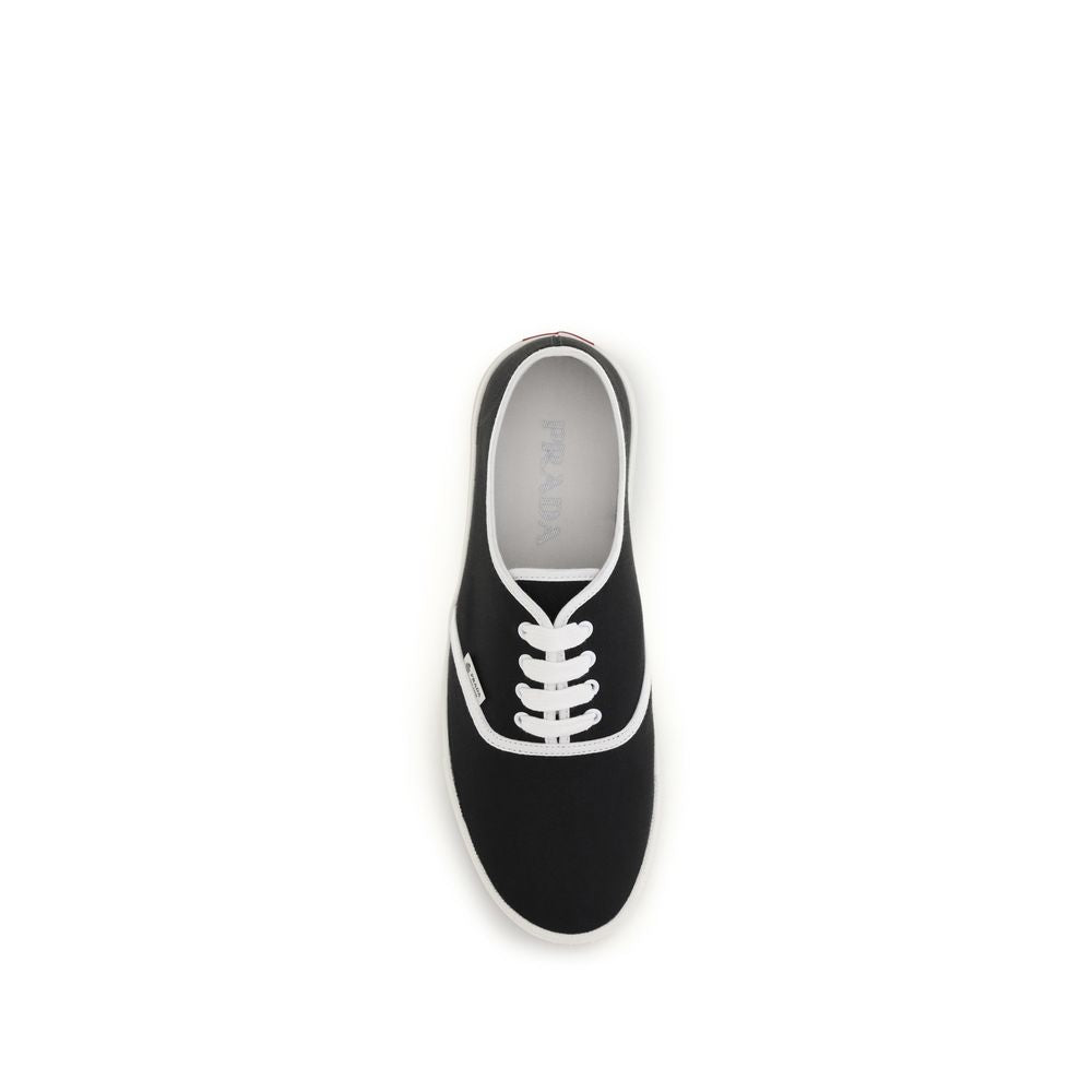 Prada Black Low-Top Sneakers in Cotton-4