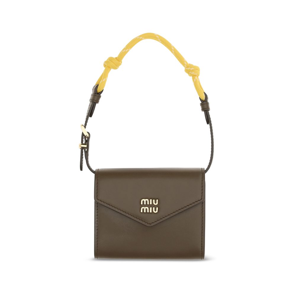 Miu Miu Brown Calfskin Bos Taurus Wallet-1