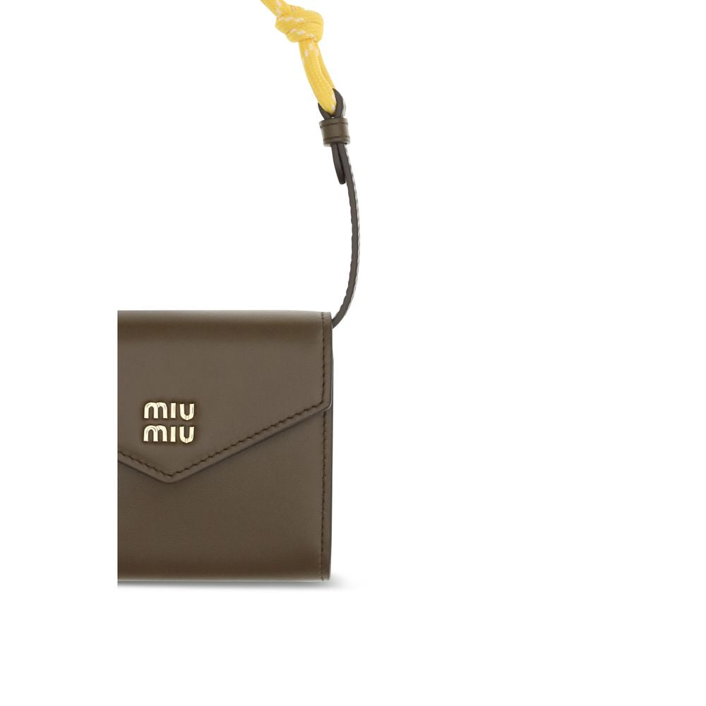 Miu Miu Brown Calfskin Bos Taurus Wallet-3