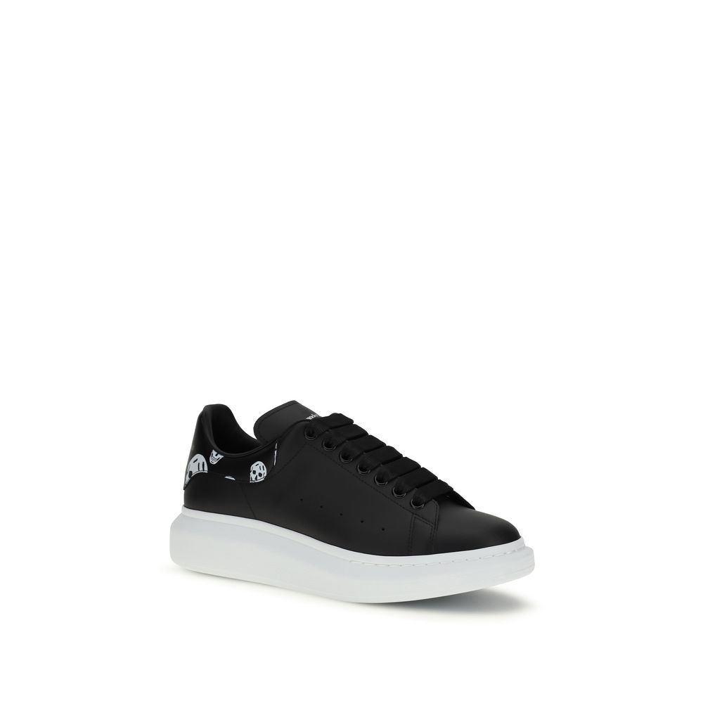 Alexander McQueen Black Calfskin Bos Taurus Chunky Sneakers-2