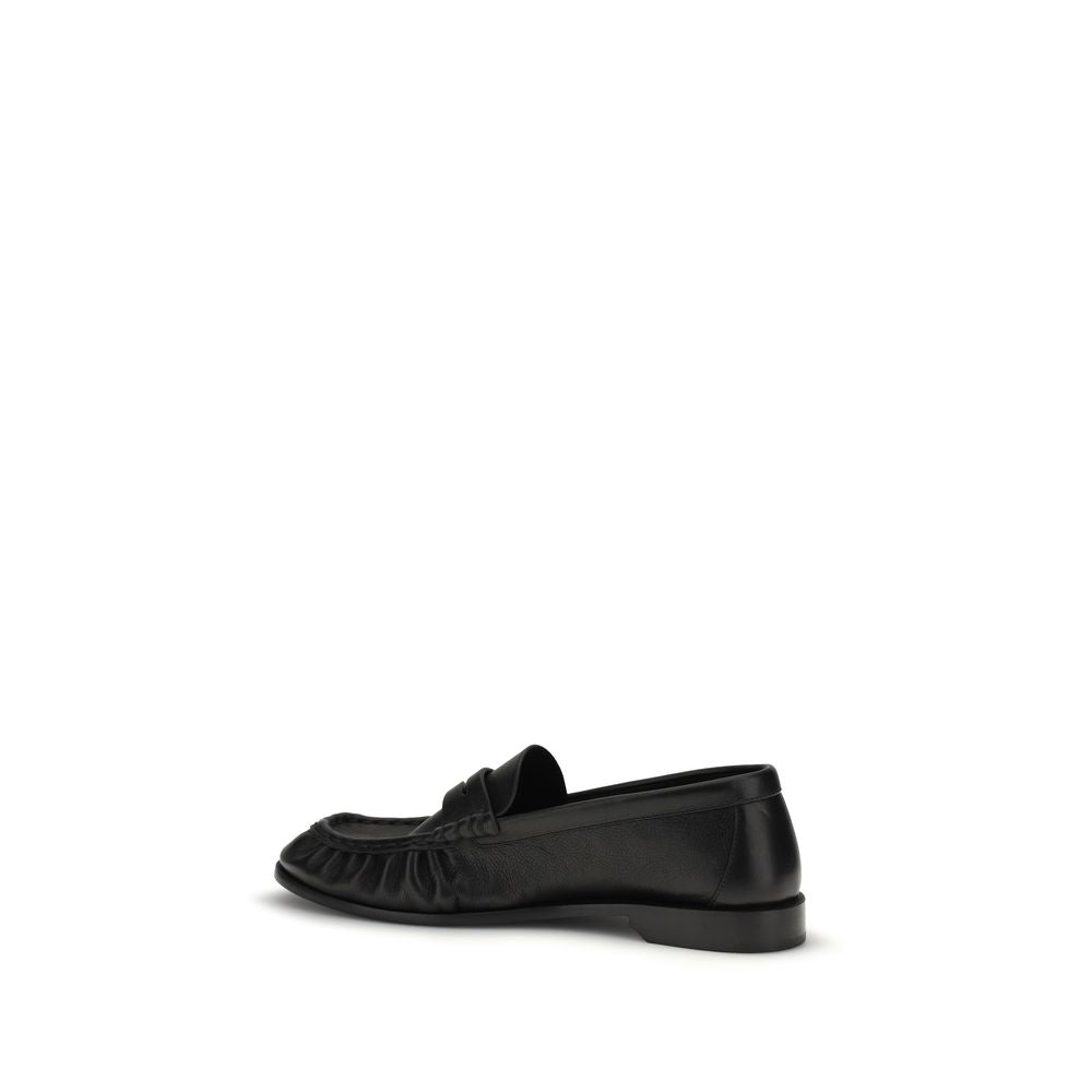 Saint Laurent Schwarze "Bos Taurus" Kalbsleder Loafer zum Hineinschlüpfen-3