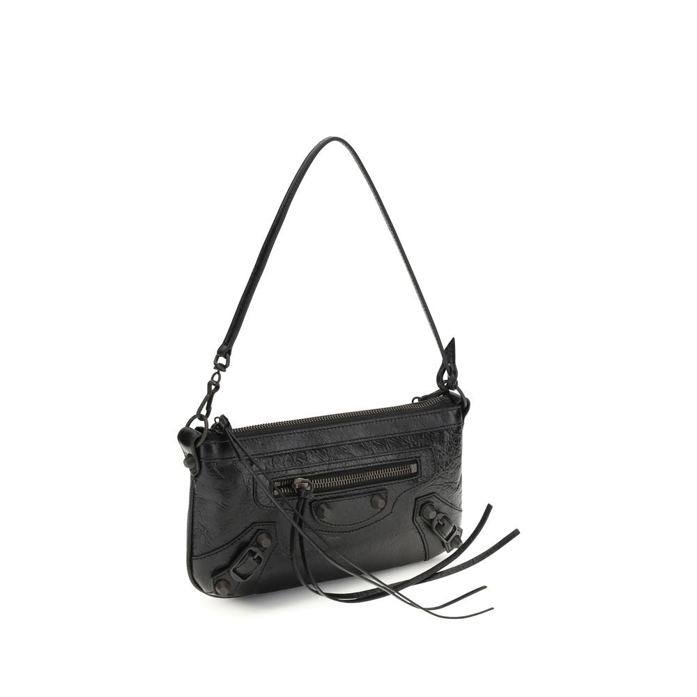 Balenciaga Schwarze Lammleder Schultertasche Ovis Aries Aries-2