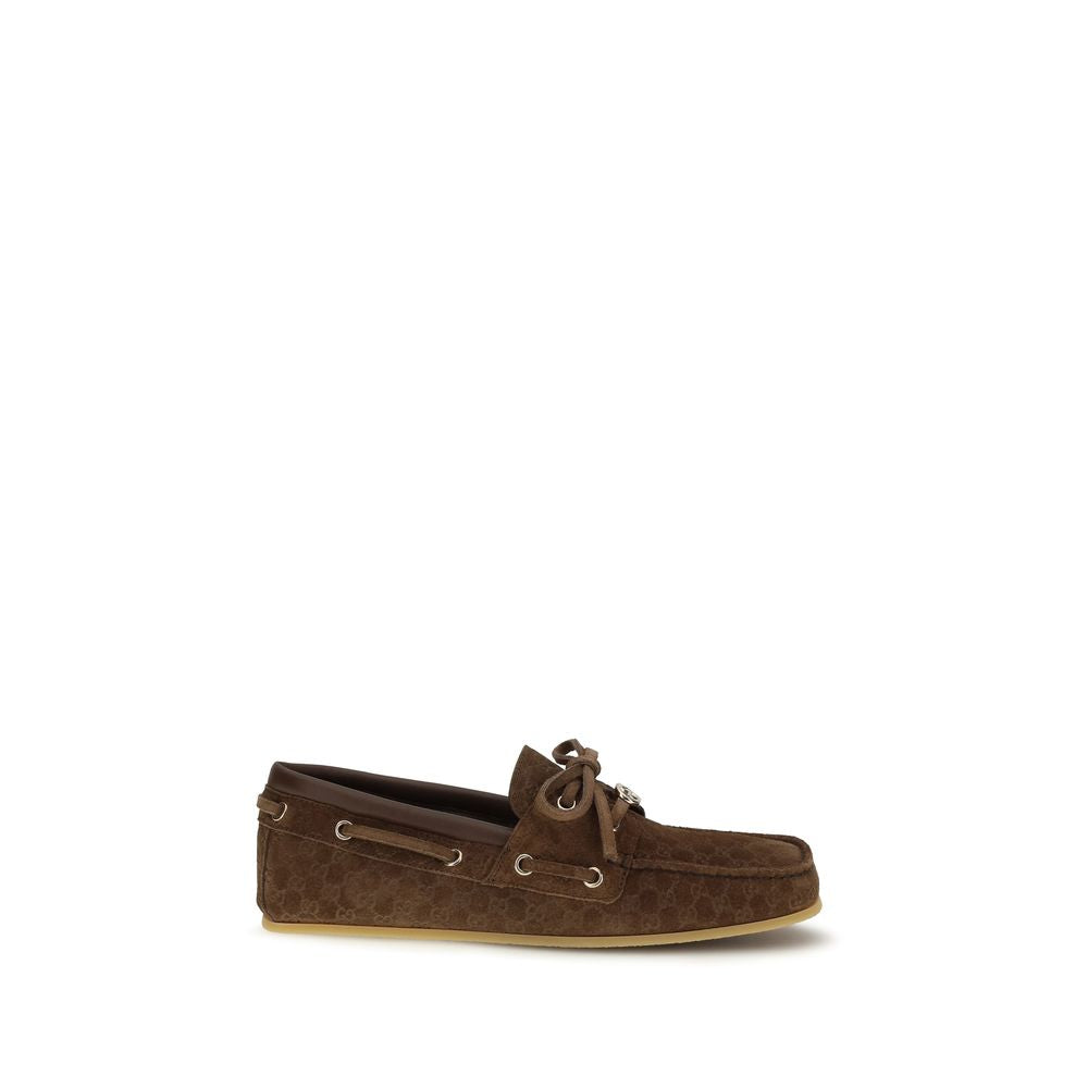 Gucci Braune Kalbsleder Bos Taurus Loafer zum Hineinschlüpfen-1