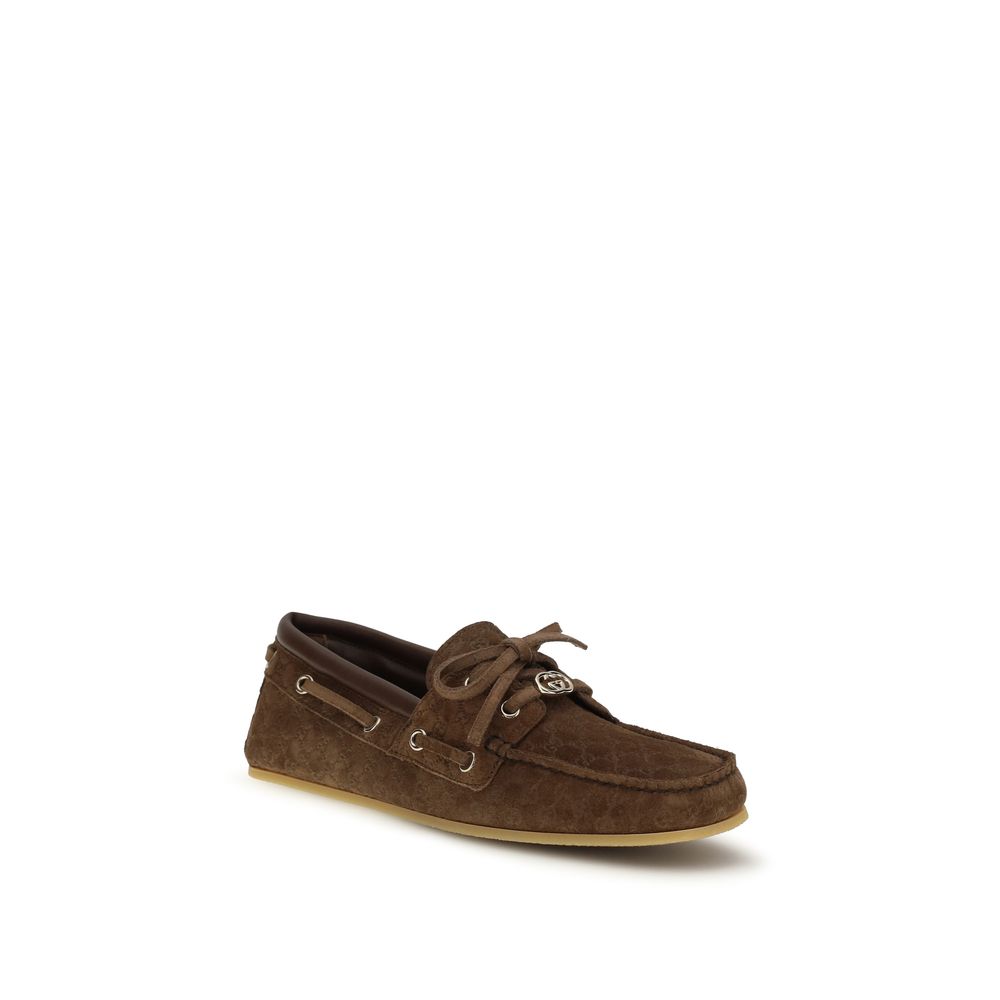 Gucci Braune Kalbsleder Bos Taurus Loafer zum Hineinschlüpfen-2