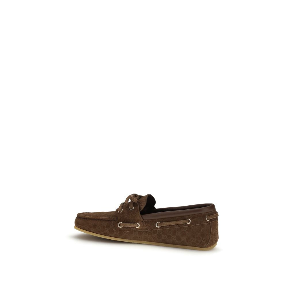 Gucci Braune Kalbsleder Bos Taurus Loafer zum Hineinschlüpfen-3