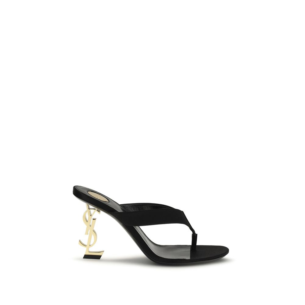 Saint Laurent Schwarze Sandalen aus Seide-1