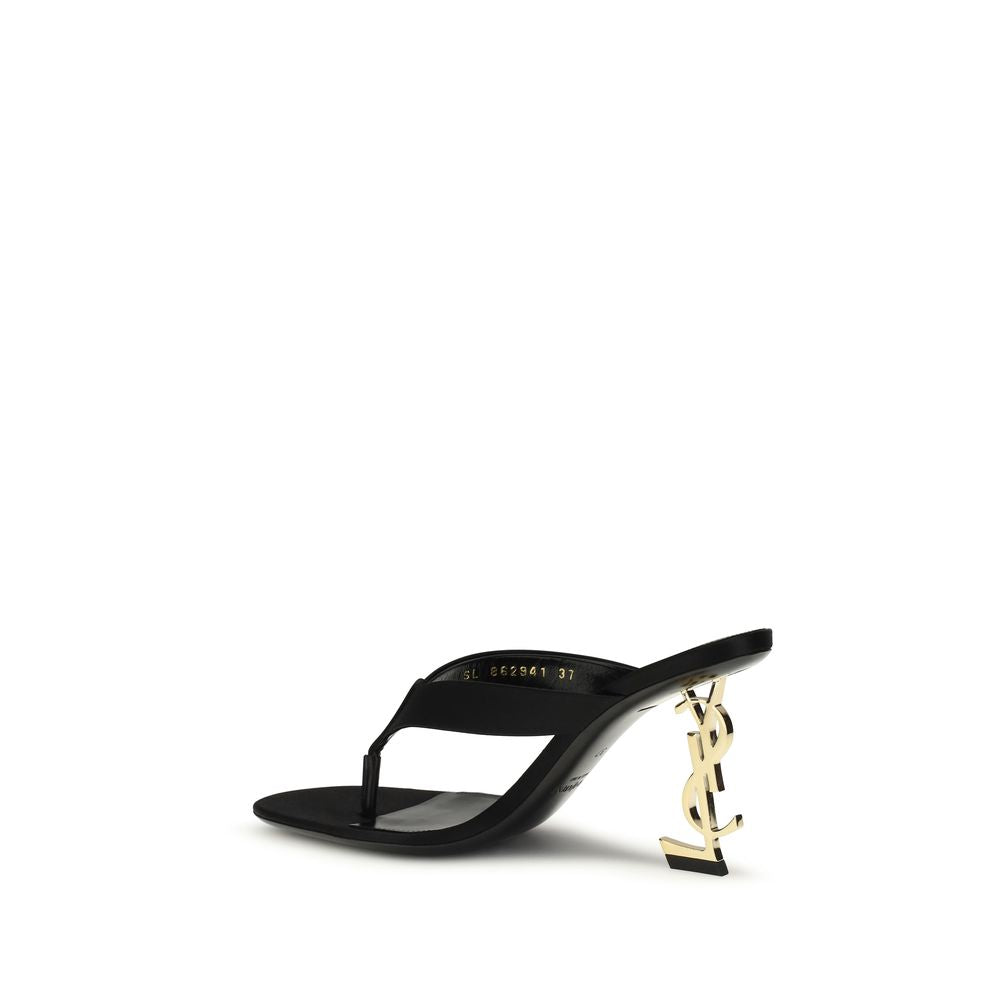 Saint Laurent Schwarze Sandalen aus Seide-3