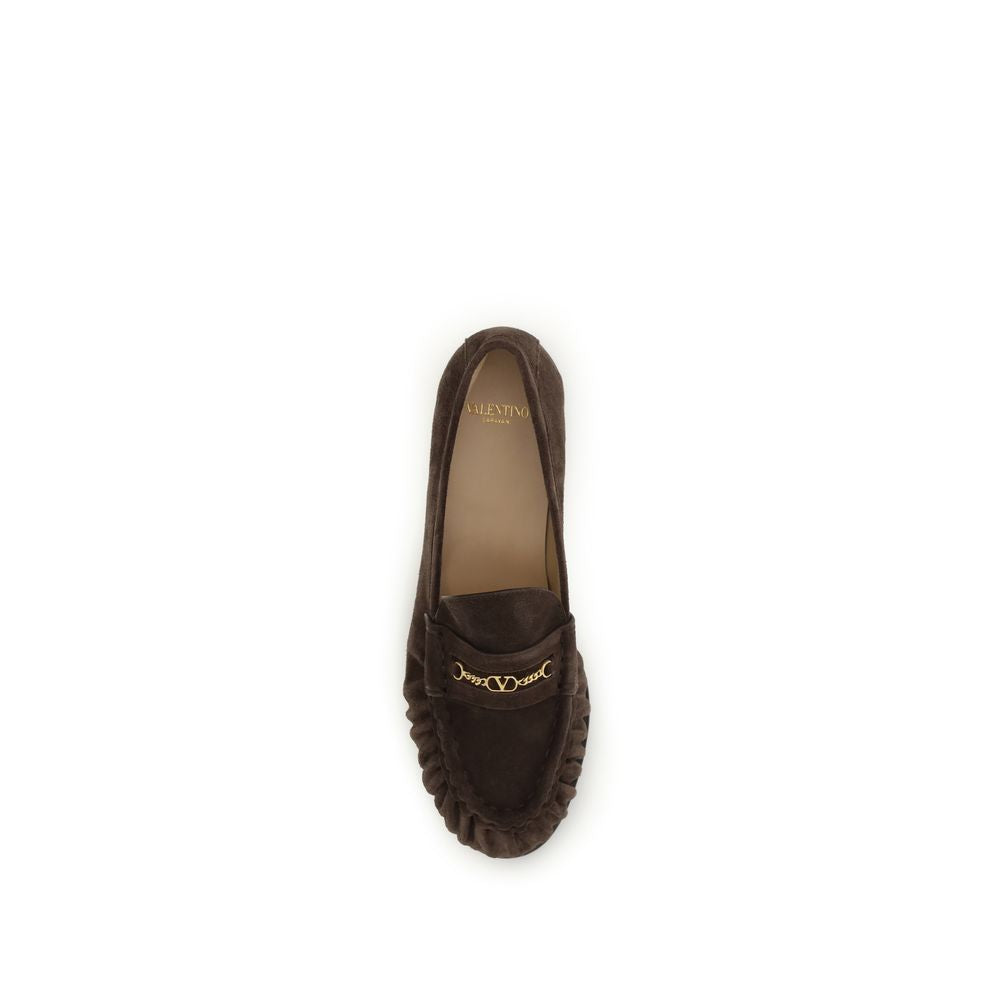 Valentino Garavani Brown Calfskin Bos Taurus Slipper-Loafers-4