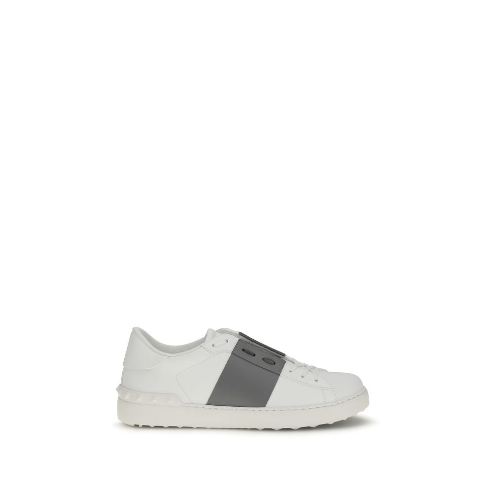 Valentino Garavani White Bos Taurus Calfskin Low-Top Sneakers-1