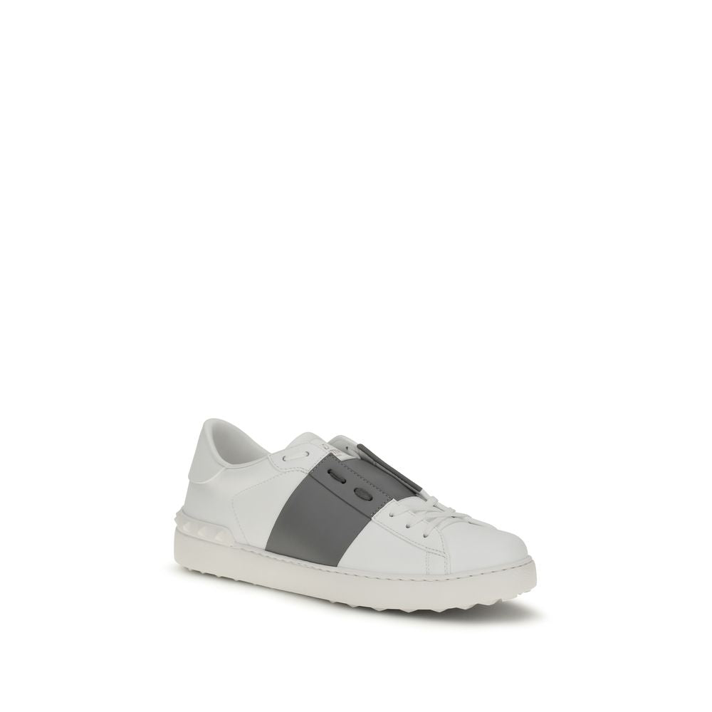Valentino Garavani White Bos Taurus Calfskin Low-Top Sneakers-2