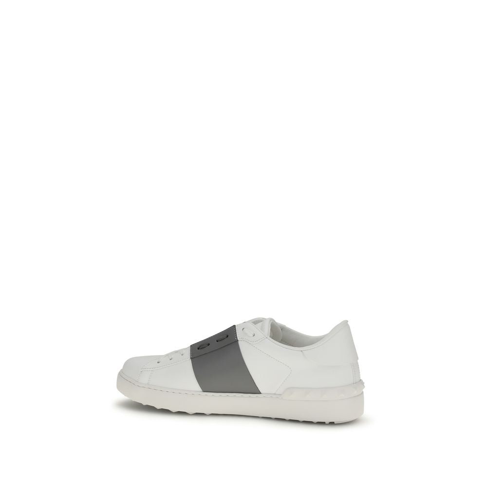 Valentino Garavani White Bos Taurus Calfskin Low-Top Sneakers-3