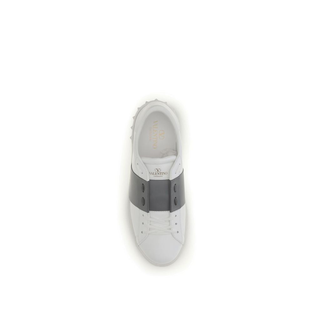 Valentino Garavani White Bos Taurus Calfskin Low-Top Sneakers-4