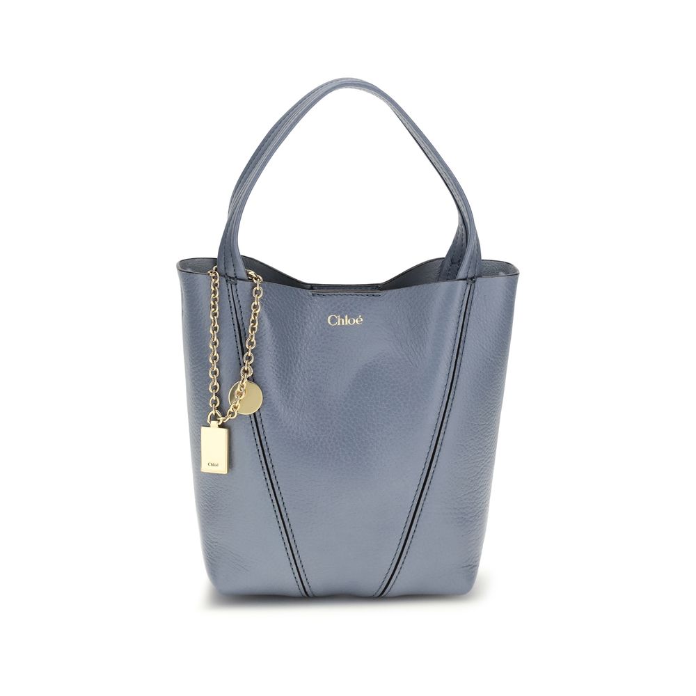 Chloé Schultertasche aus blauem Kalbsleder Bos Taurus-1