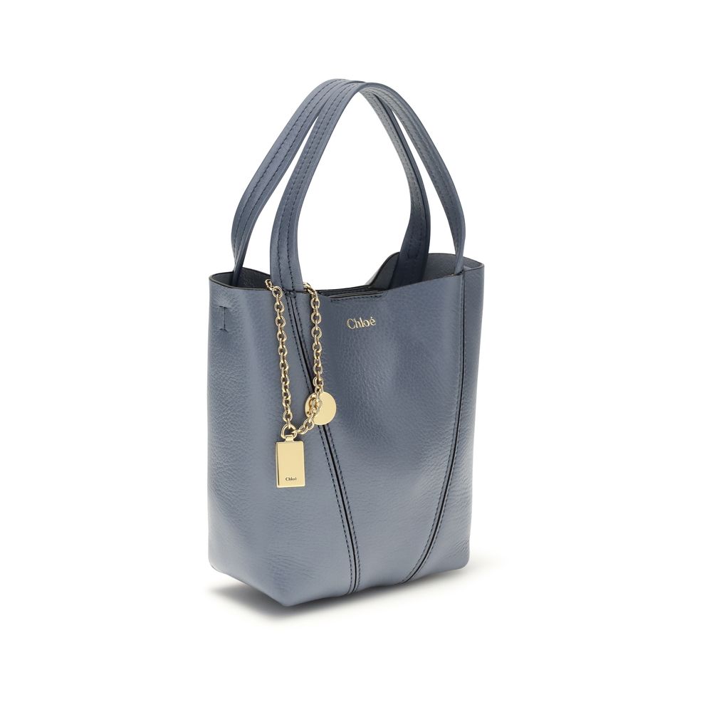 Chloé Schultertasche aus blauem Kalbsleder Bos Taurus-2