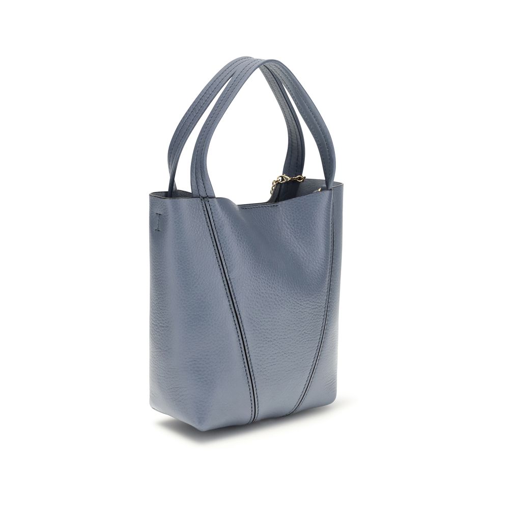 Chloé Schultertasche aus blauem Kalbsleder Bos Taurus-3