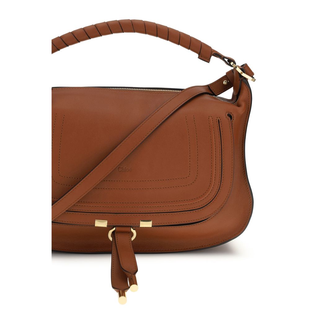 Chloé Braune Kalbsleder Bos Taurus Schultertasche-4