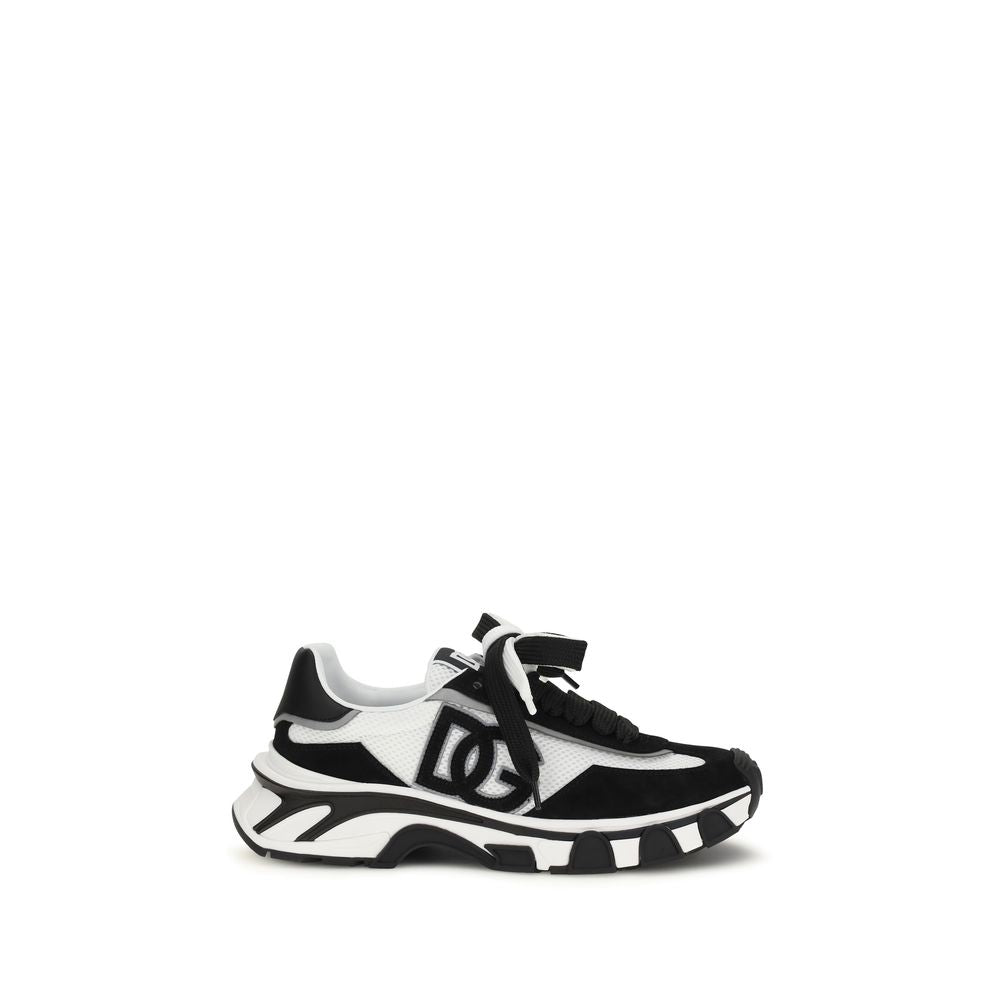 Dolce & Gabbana Black Calfskin Bos Taurus Athletic Sneakers-1