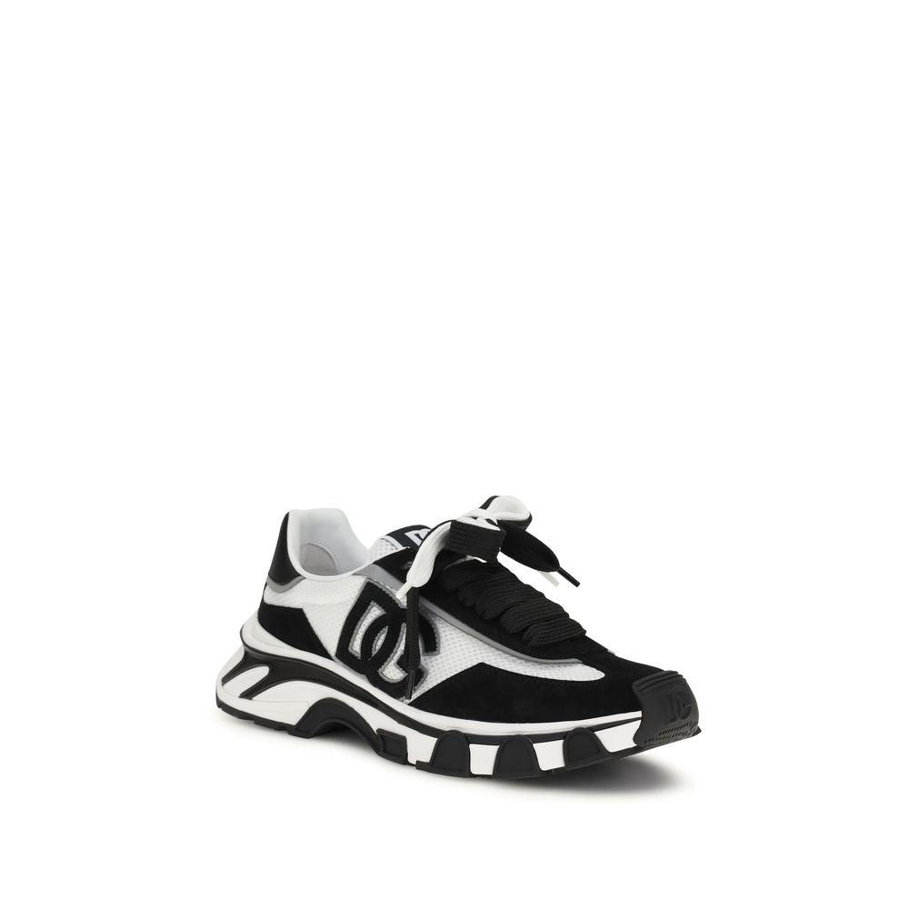 Dolce & Gabbana Black Calfskin Bos Taurus Athletic Sneakers-2