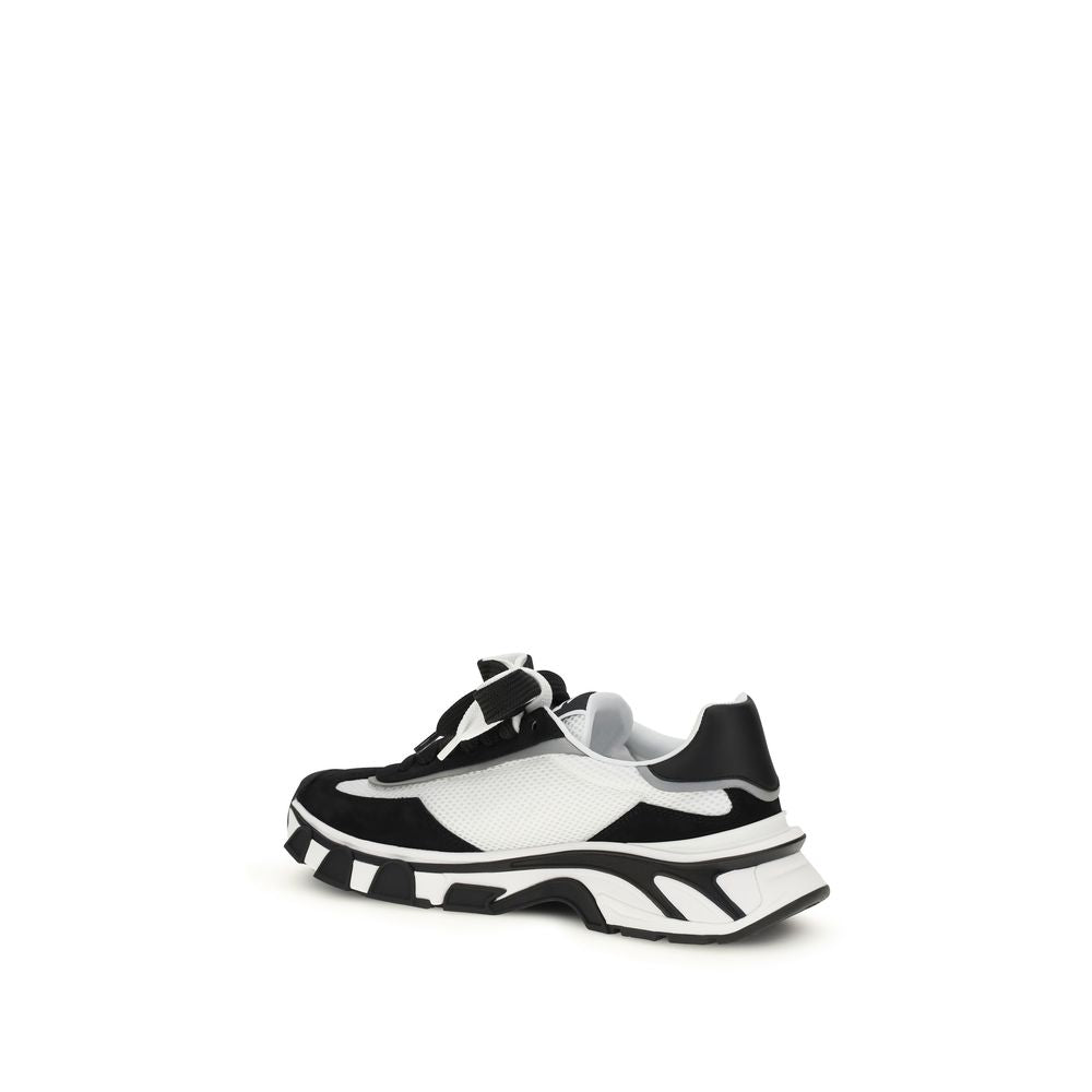 Dolce & Gabbana Black Calfskin Bos Taurus Athletic Sneakers-3