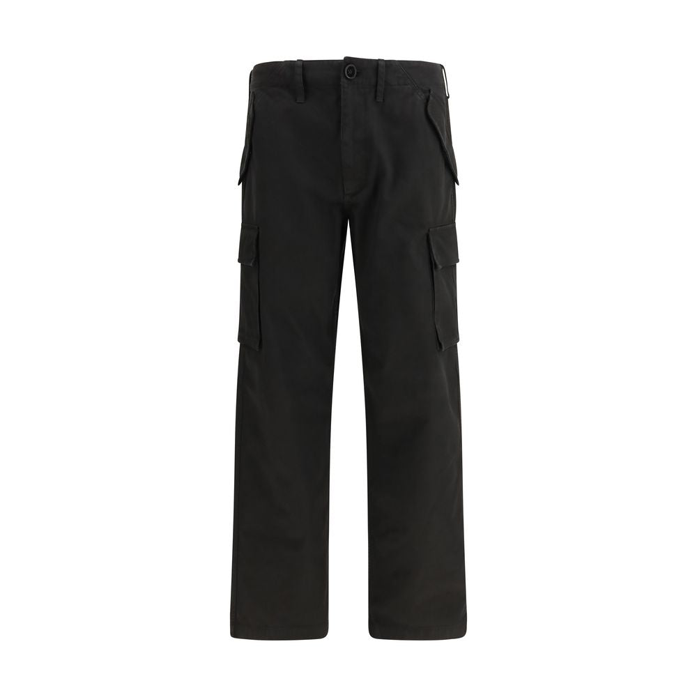 Burberry Black Cotton Cargo Trousers