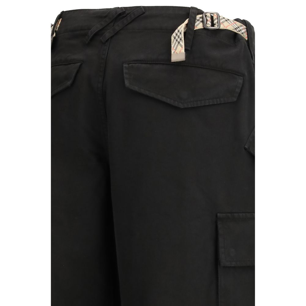 Burberry Black Cotton Cargo Trousers-3