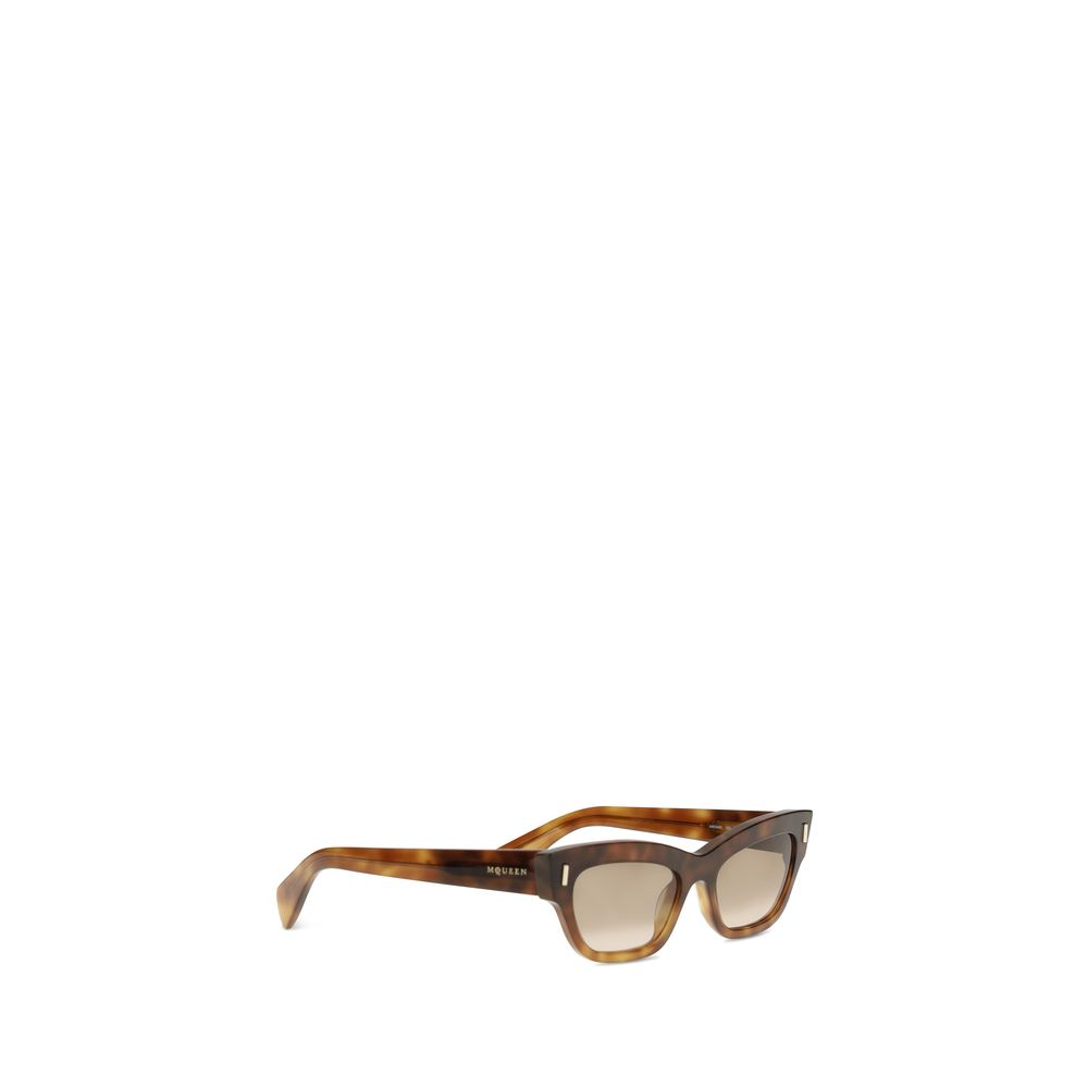 Alexander McQueen brown acetate sunglasses-2